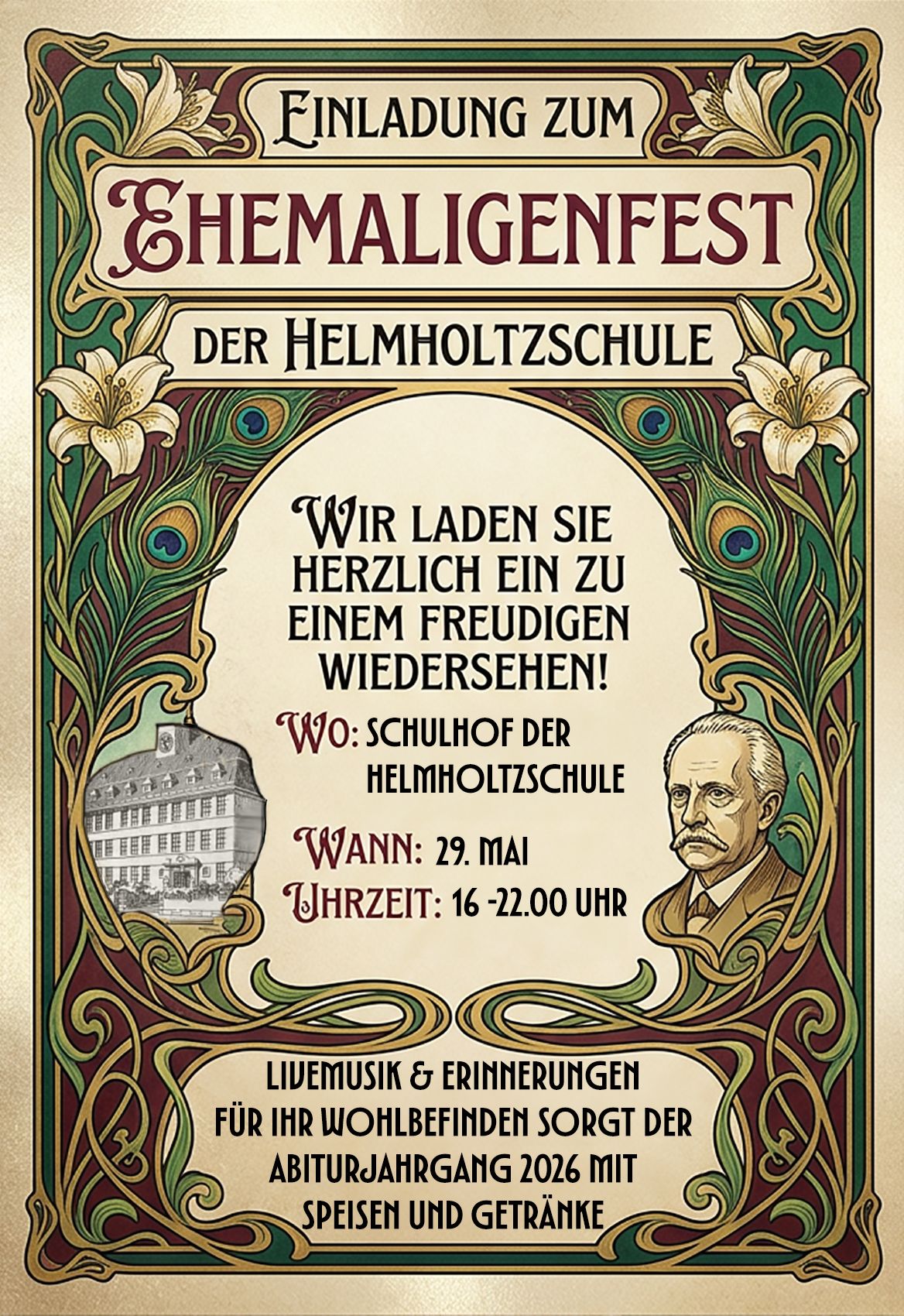 Flyer zum Ehemaligenfest
