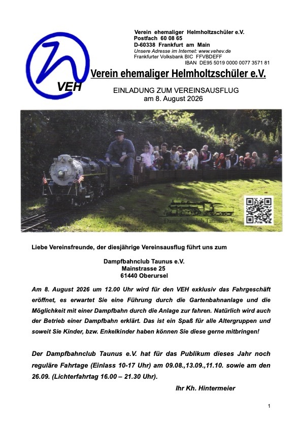Einladung Vereinsausflug Flyer